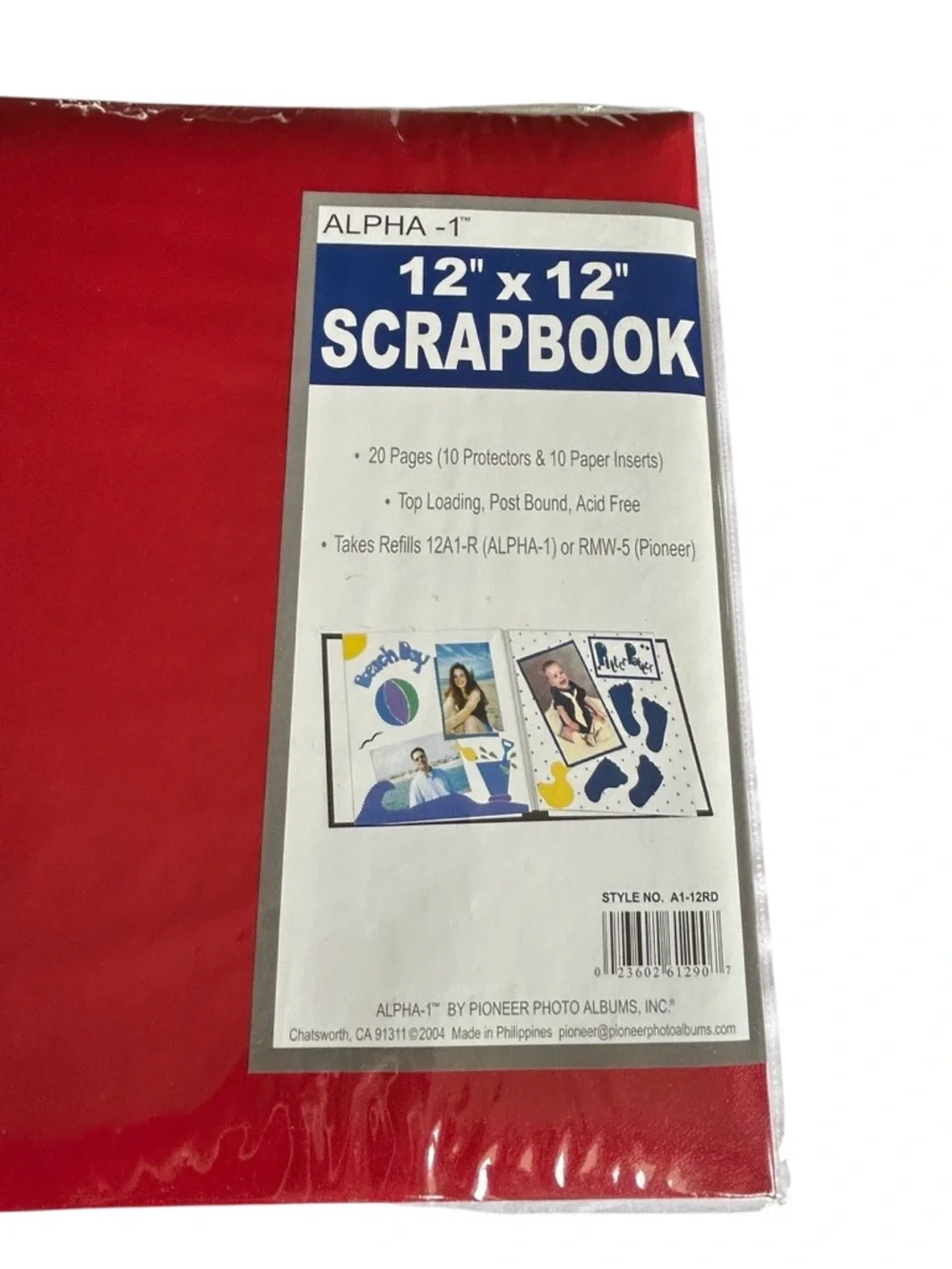 Pioneer Alpha-1 12x12 Red Scrapbook Album 10 Pages Protector NEW